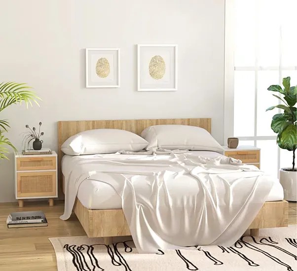 Biała skandynawska szafka nocna z szufladą A5-Z96