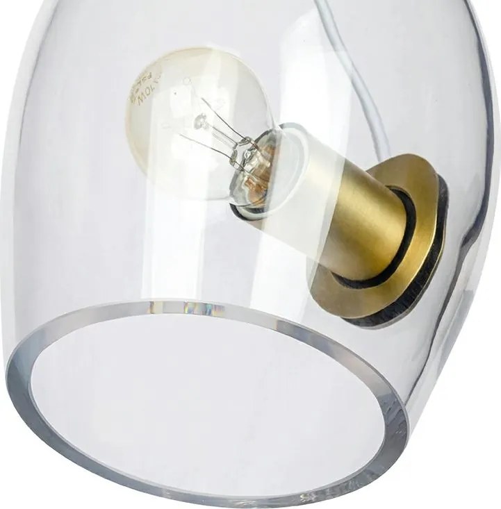 Oryginalna lampa wisząca ze szklanym kloszem Vice