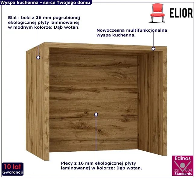 Wyspa kuchenna dąb wotan Skania 15X