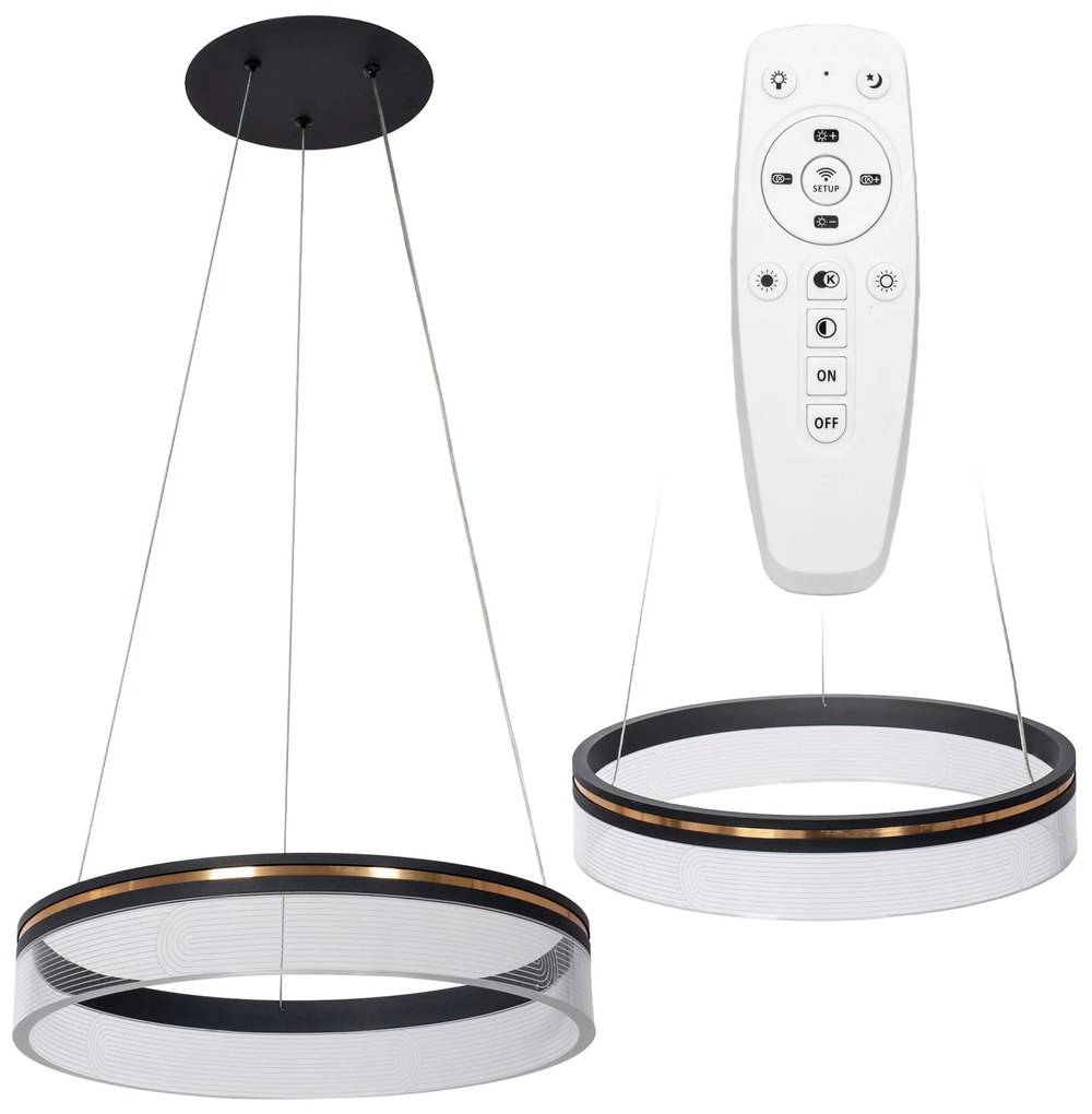 Lampa Wisząca LED APP1191-CP 40cm Czarna