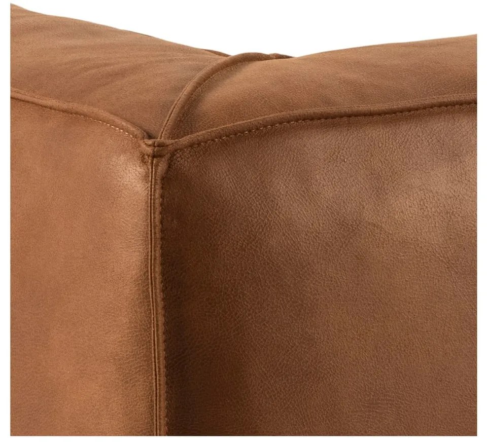 Koniakowa sofa z imitacji skóry 282 cm Fairfield Kentucky – Bonami Selection