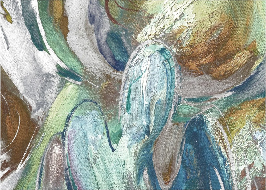 Obraz na szkle - Abstrakcyjny obraz postaci (70x50 cm)