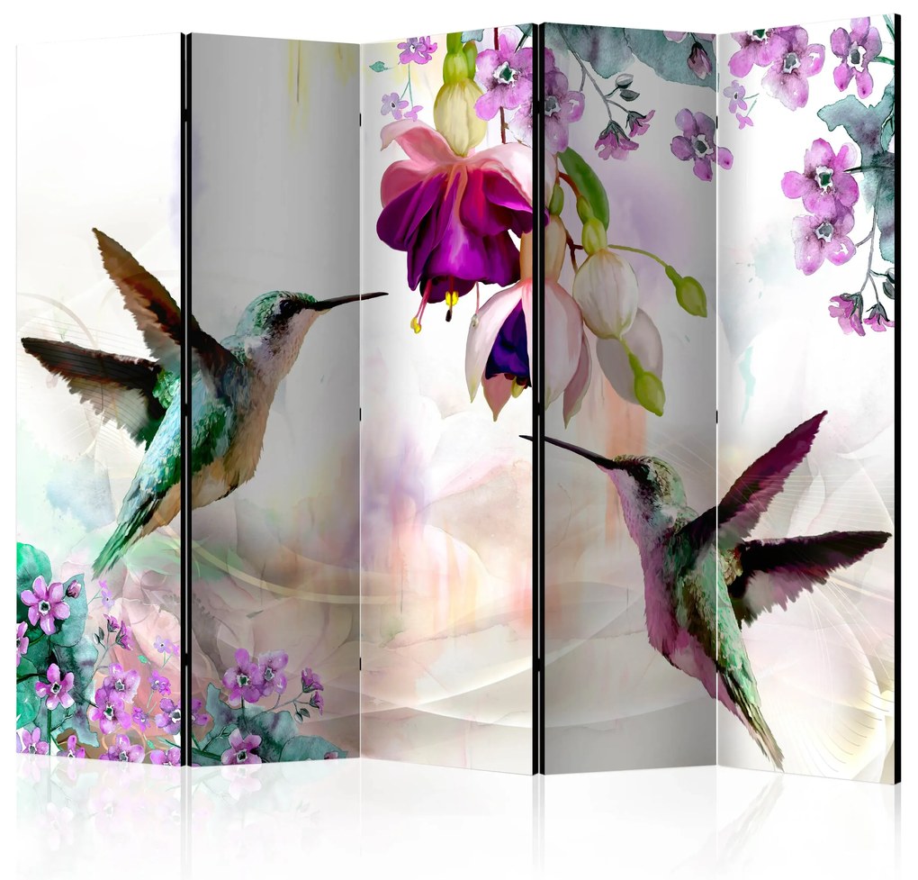 Parawan akustyczny Zwierzęta 225x172 cm 5-częściowy wielokolorowy ARTGEIST B