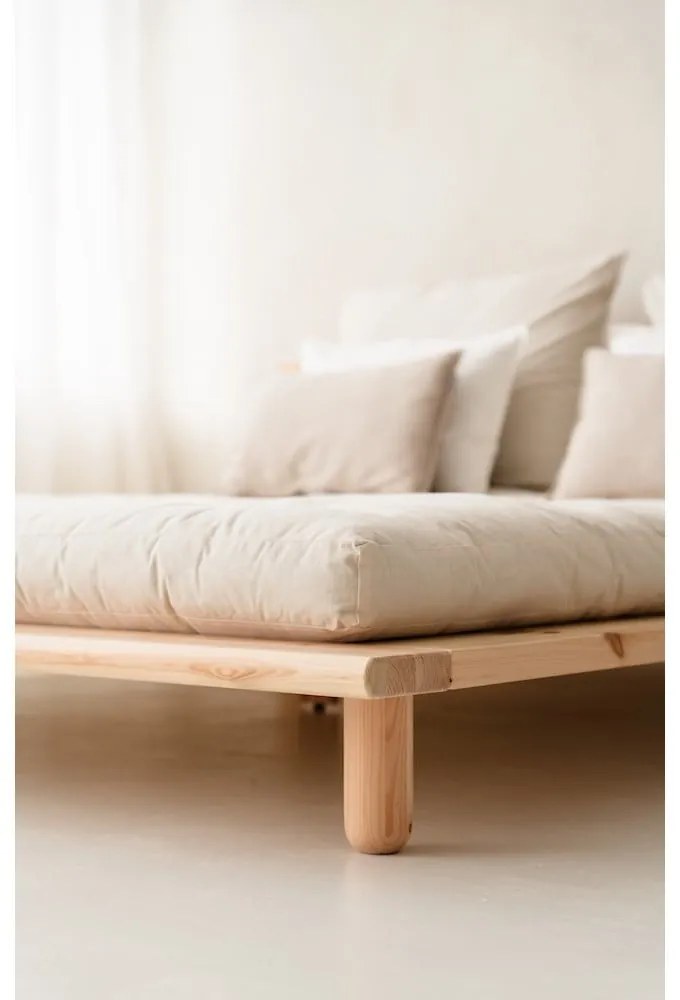 Łóżko dwuosobowe z drewna sosnowego ze stelażem 160x200 cm Peek – Karup Design