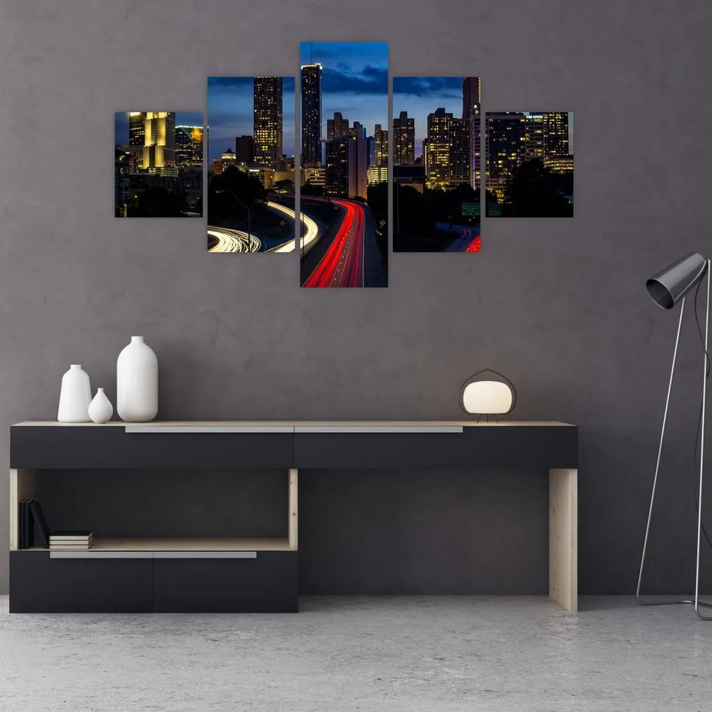 Obraz - Miasto nocą (125x70 cm)