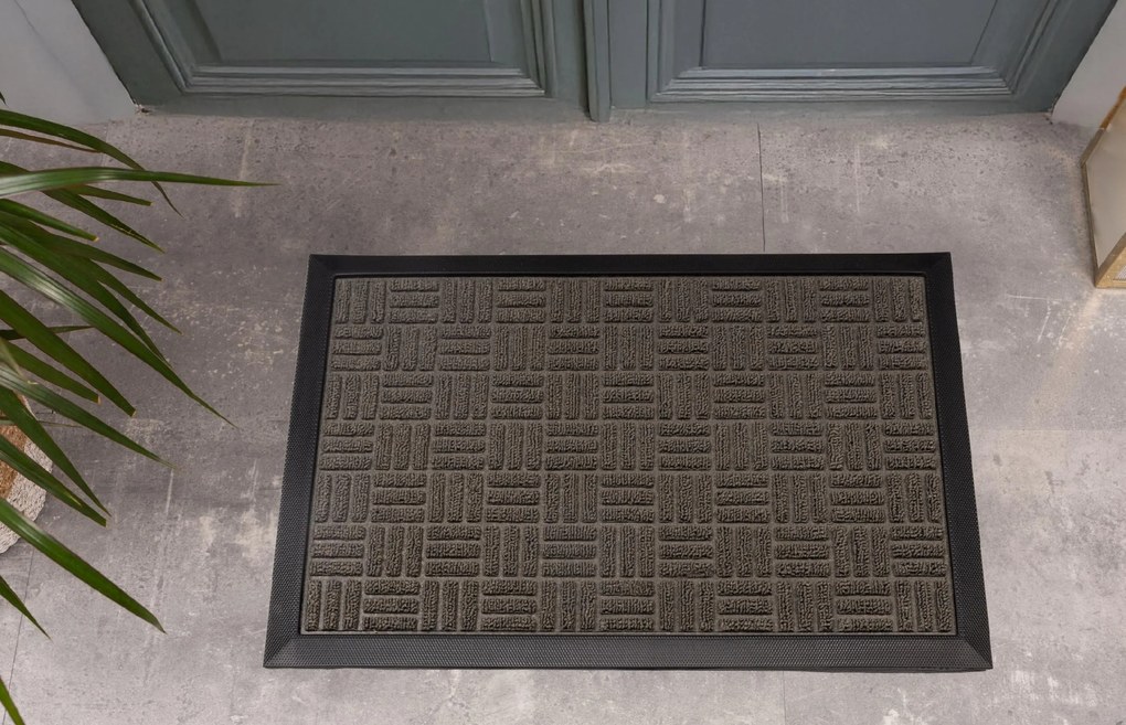 Wycieraczka 45x75cm materiałowa z gumowym spodem i krawędziami estetyczna