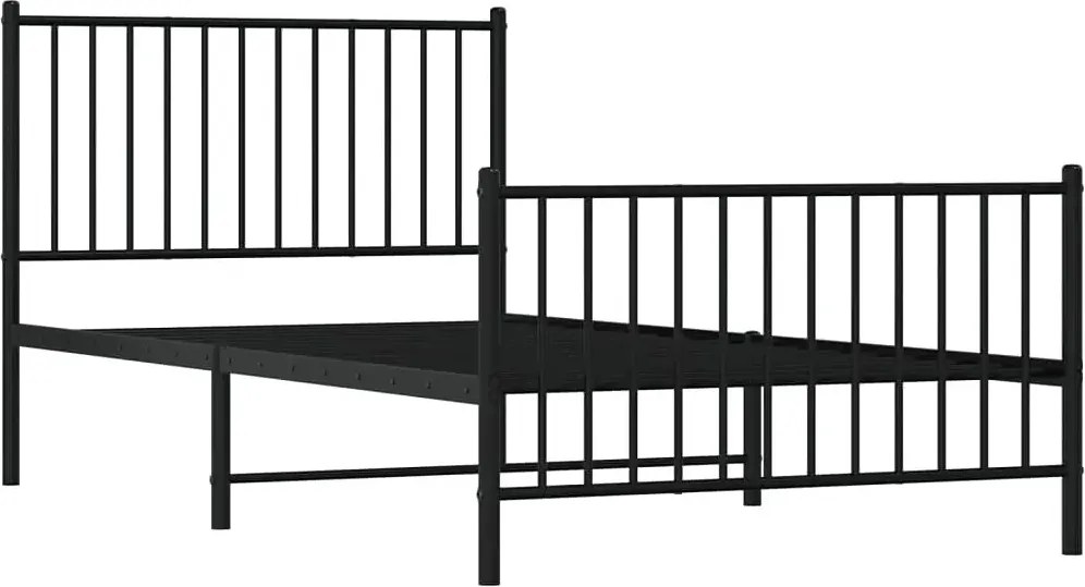 Czarne metalowe łóżko 100x200cm P6-T79