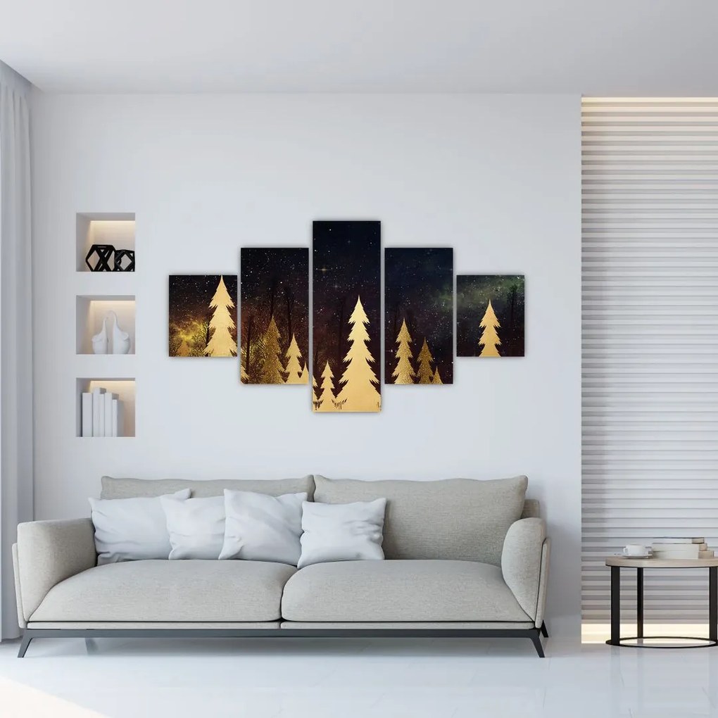 Obraz - Złota noc (125x70 cm)