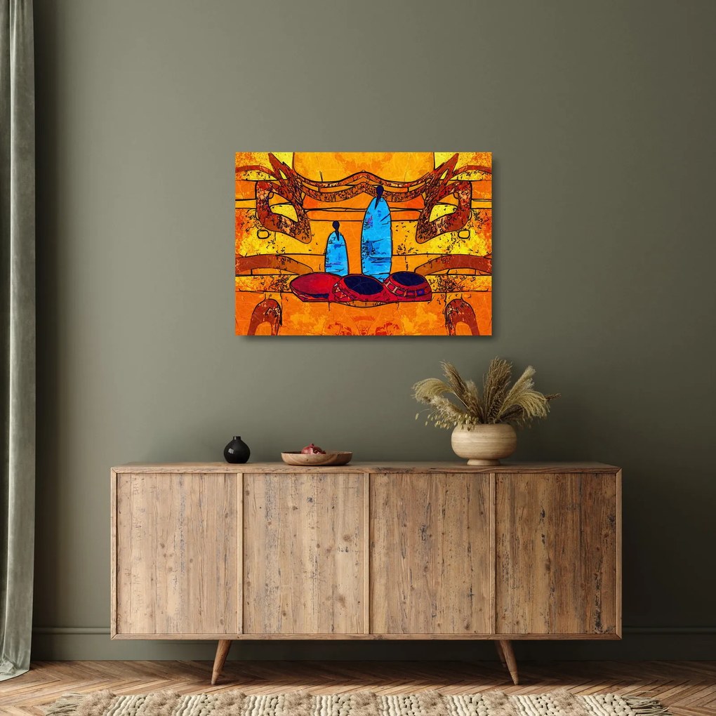 Obraz na szkle - Malarstwo starożytne (70x50 cm)