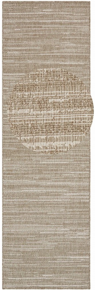Dywan dwustronny zewnętrzny Gemini chodnikowy brązowo-kremowy 80 cm x 350 cm