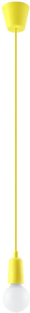 Żółta lampa wisząca w stylu industrialnym - EX541 W6-P62