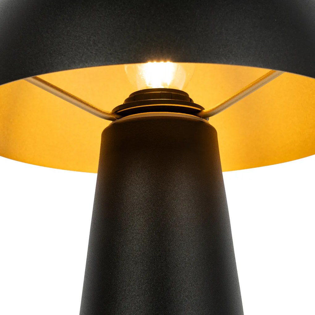 Zewnetrzna Lampa podłogowa zewnętrzna czarna 50 cm - MushroomDesignerski Oswietlenie zewnetrzne