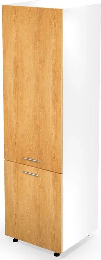 Kuchenna szafka do zabudowy lodówki dąb miodowy decor C8-S11