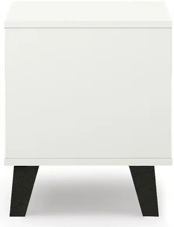 Skandynawski stolik nocny z szufladą biały + kaszmir W0-P34