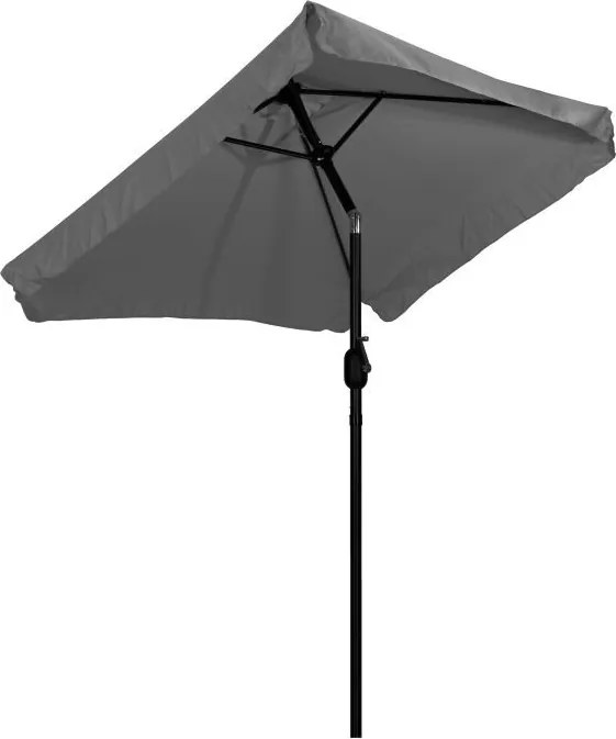 Parasol ogrodowy składany UM019 z regulacją kąta nachylenia, szary