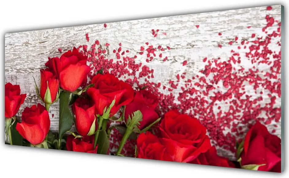 Panel Szklany Bukiet Królewskich Róż
