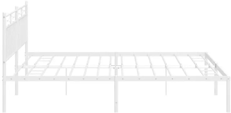 Białe metalowe łóżko małżeńskie 200x200 cm B5-S14
