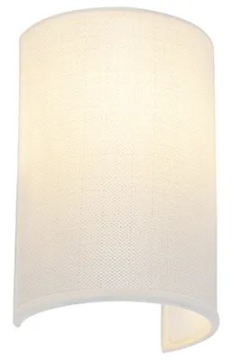 Nowoczesna lampa ścienna biała - Simple Drum Jute