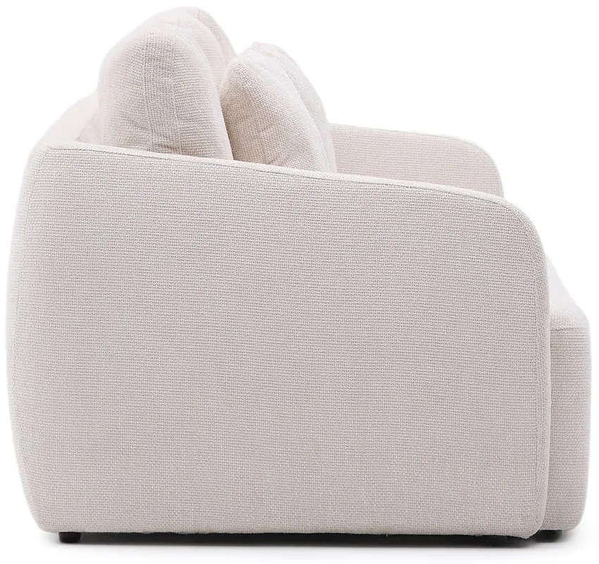 Kremowa rozkładana sofa z tkaniny szenilowej 225 cm Laira – Kave Home
