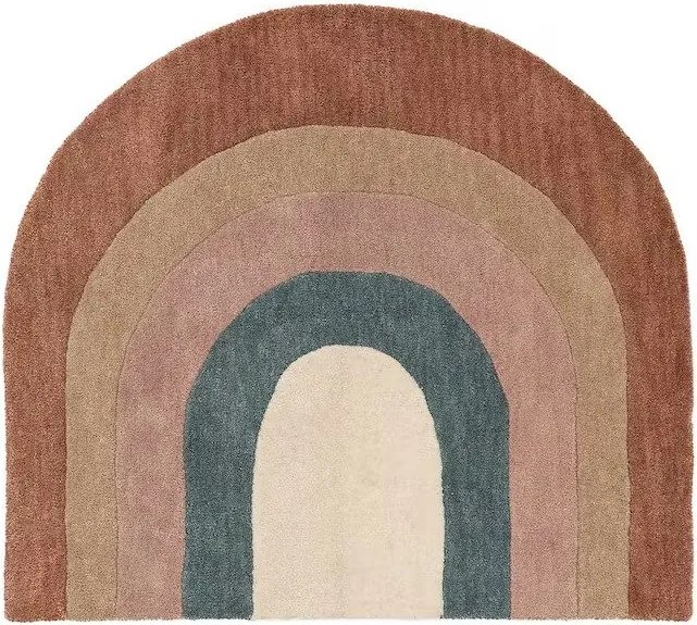 Kolorowy dywan w kształcie tęczy do pokoju dziecięcego Rainbow