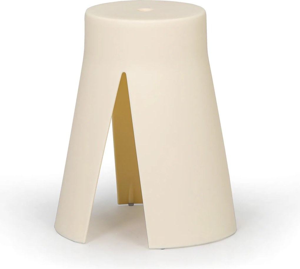Plastikowy stołek RIKO, beżowy
