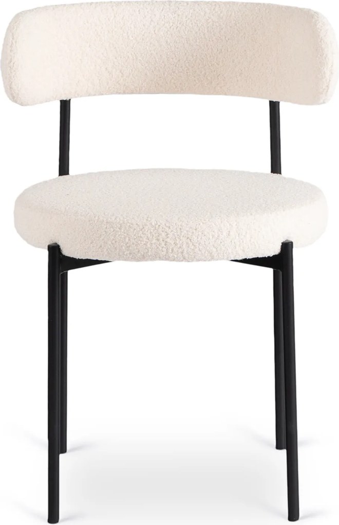 Zestaw Stół Rozkładany LUIGI 160-240 cm Biały Marmur/Czarny i 4 Krzesła TULSA Kremowe Nowoczesne