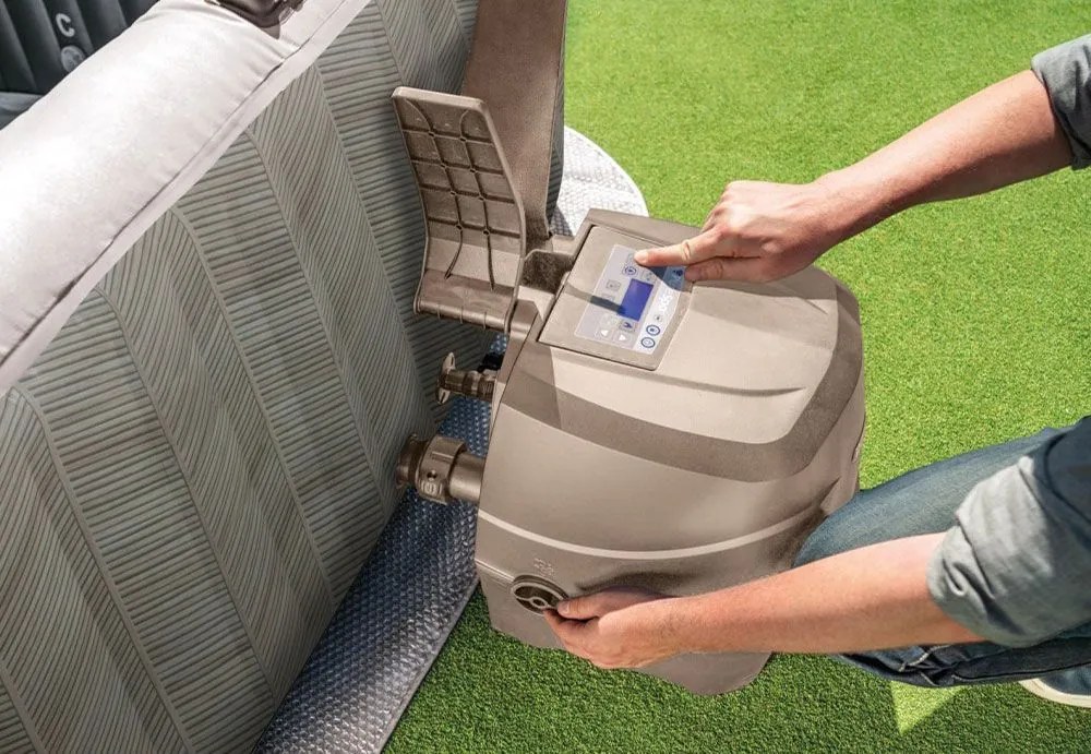 Basen SPA z hydromasażem Intex 472, jacuzzi ogrodowe 196 cm, 6 osób, WiFi