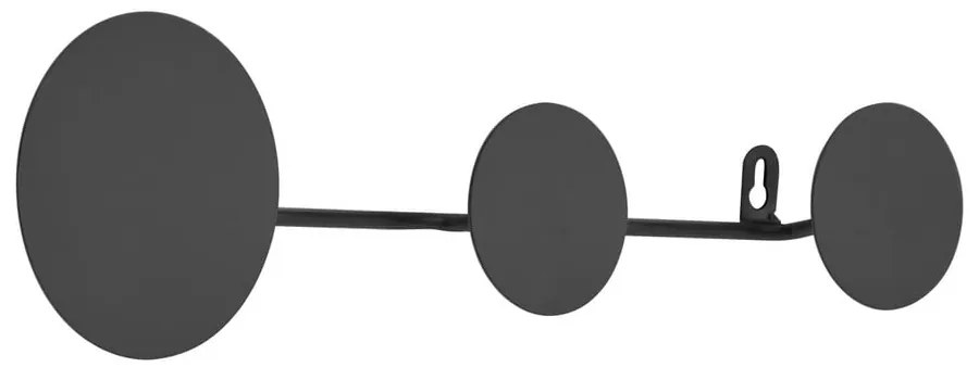 Czarny metalowy wieszak ścienny Kave Home Vianela, 41x10 cm