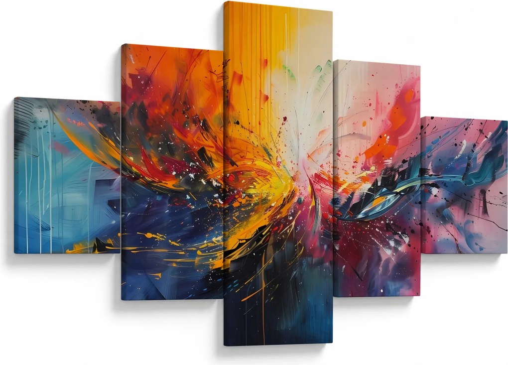 Obraz - Abstrakcja kolorów (125x70 cm)