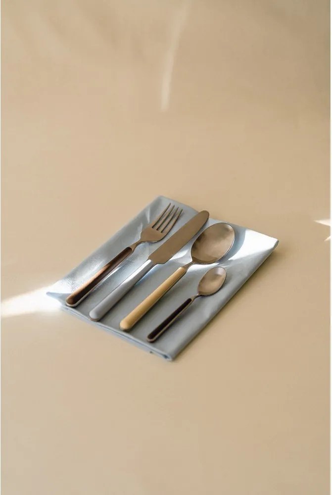 Brązowe/w kolorze srebra sztućce 4 szt. ze stali nierdzewnej dla 1 osoby Noli – noo.ma