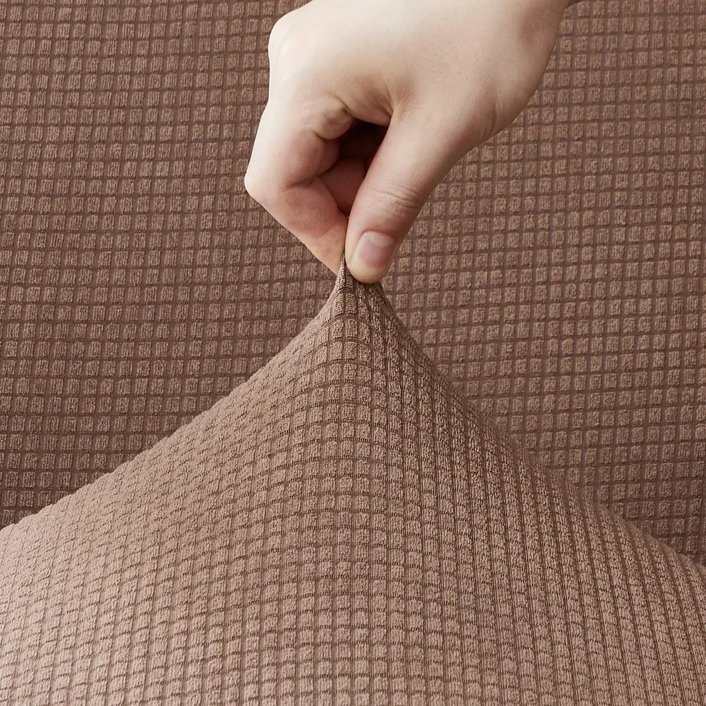 4Home Elastyczny pokrowiec na 2-osobową kanapę Magic clean brązowy, 145 - 185 cm