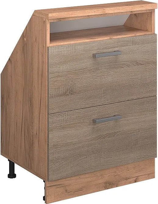 Szafka kuchenna na dach skośny sonoma 60x46x81.6 r-line