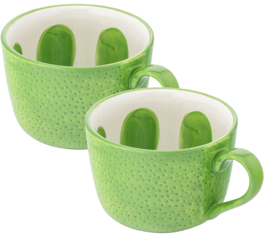 Altom Zestaw ceramicznych kubków jumbo Tropicanalimonka 470 ml, 2 szt.