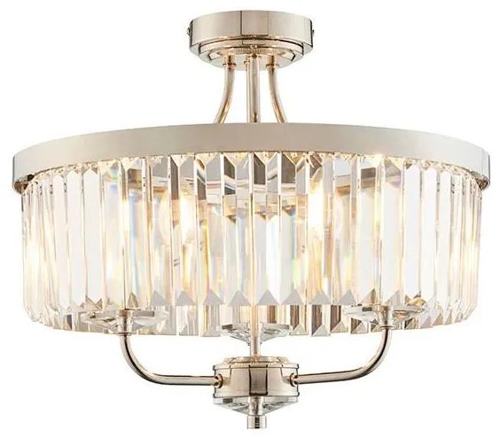 Endon 90264 - Przysufitowy żyrandol CHESTERFIELD 3xE14/6W/230V Ø 45 cm błyszczący chrom