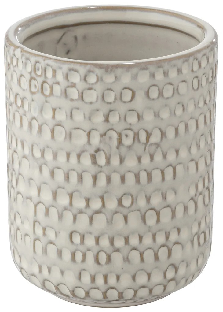 Kubek ceramiczny na szczoteczki do zębów, Pergole Cream, WENKO