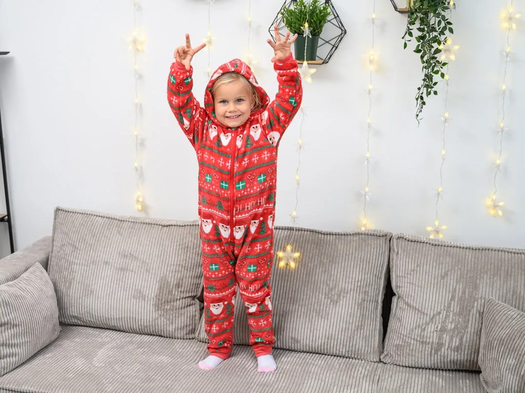 Kombinezon dziecięcy CHRISTMAS ONESIE czerwony - różne rozmiary Wielkość: 122 - 128