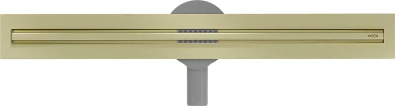 Mexen Flat 360° Slim odpływ liniowy obrotowy 60 cm, złoty szczotkowany - 1A41060