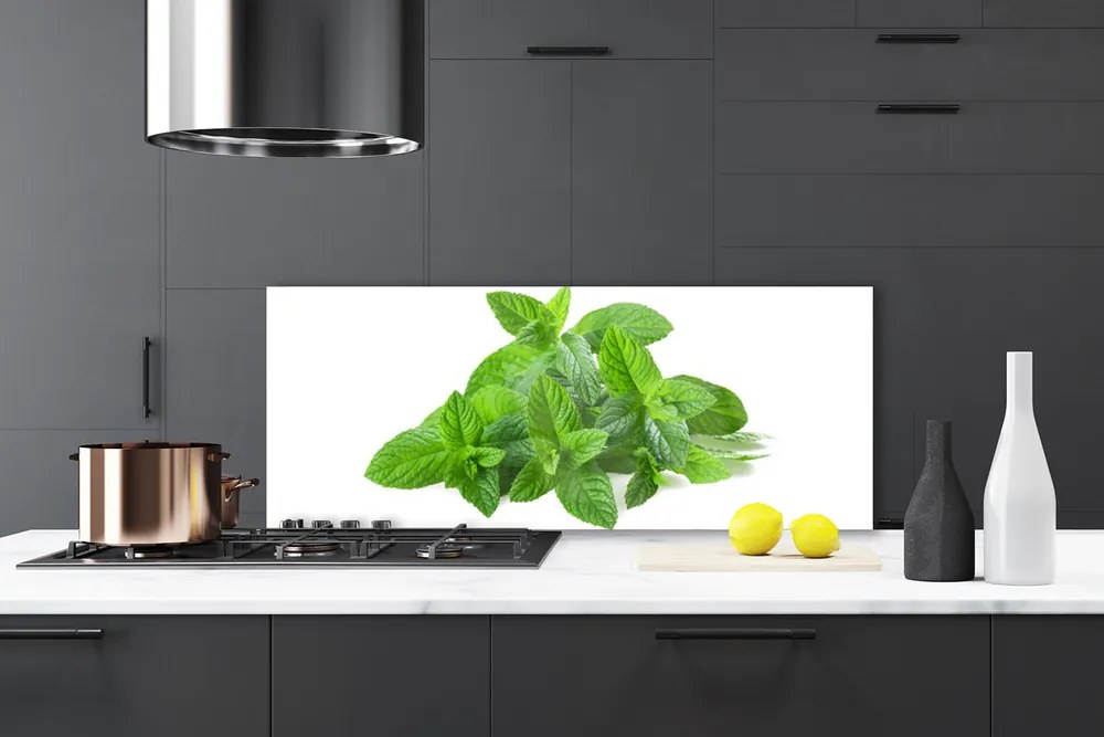 Panel Szklany Świeżość Liści Mięty