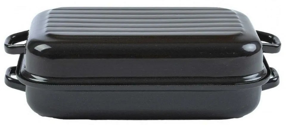 Belis Emaliowany podwójny garnek z żebrowaniem, 35cm, 35 cm