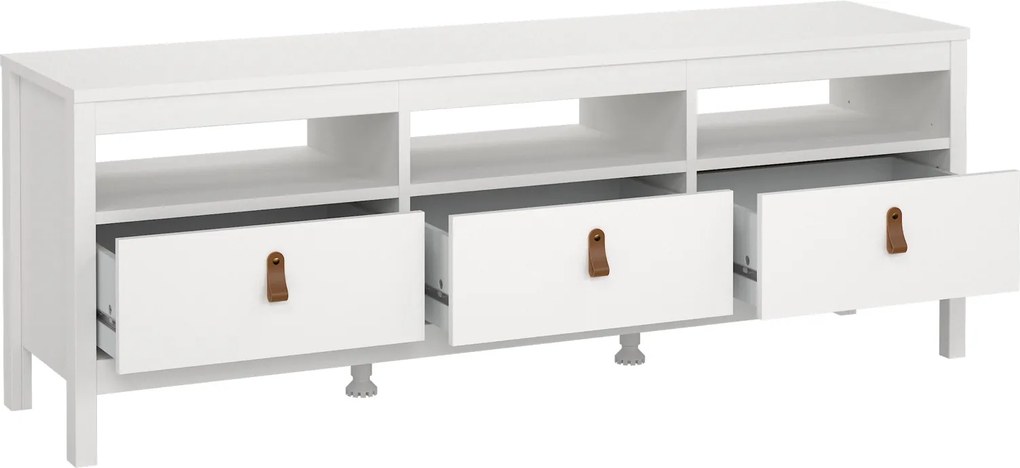 Szafka pod telewizor z szufladami Madrid biały mat