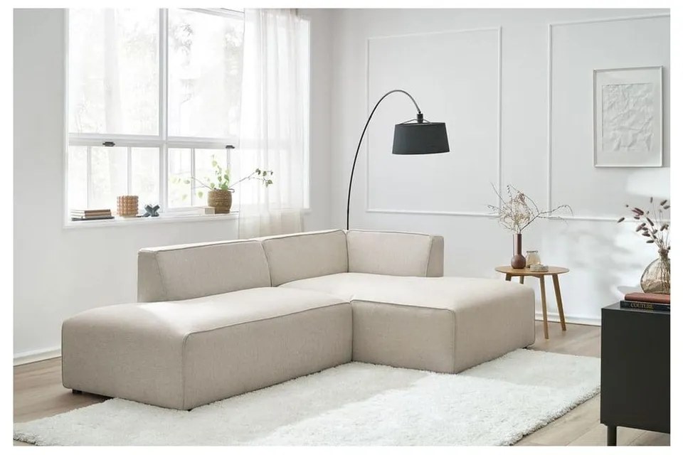 Beżowy narożnik modułowy (prawostronny/w kształcie litery L) Megeve – Bobochic Paris