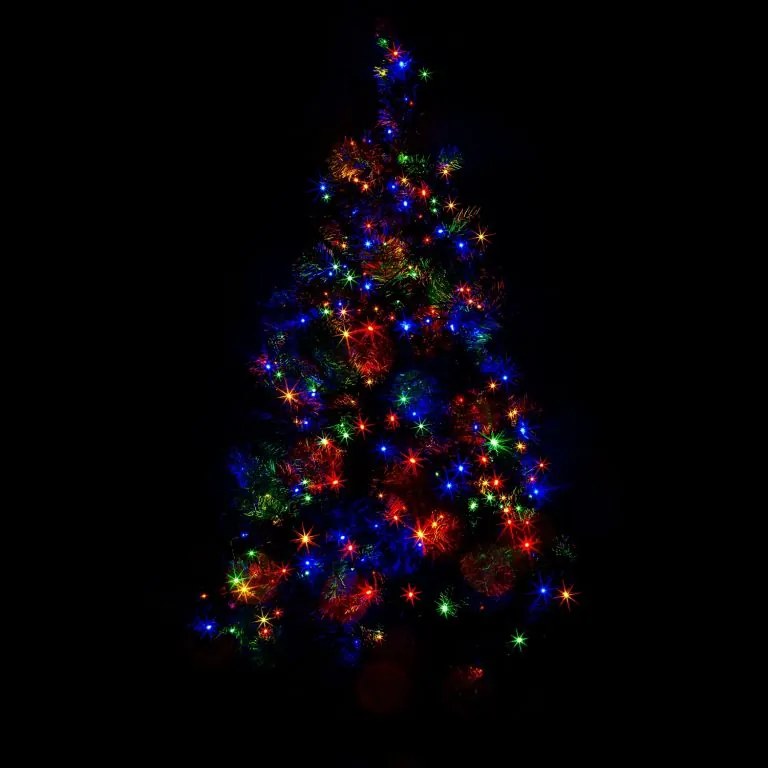 Świąteczne oświetlenie - 5 m, 50 LED, kolorowe, przewód ziel