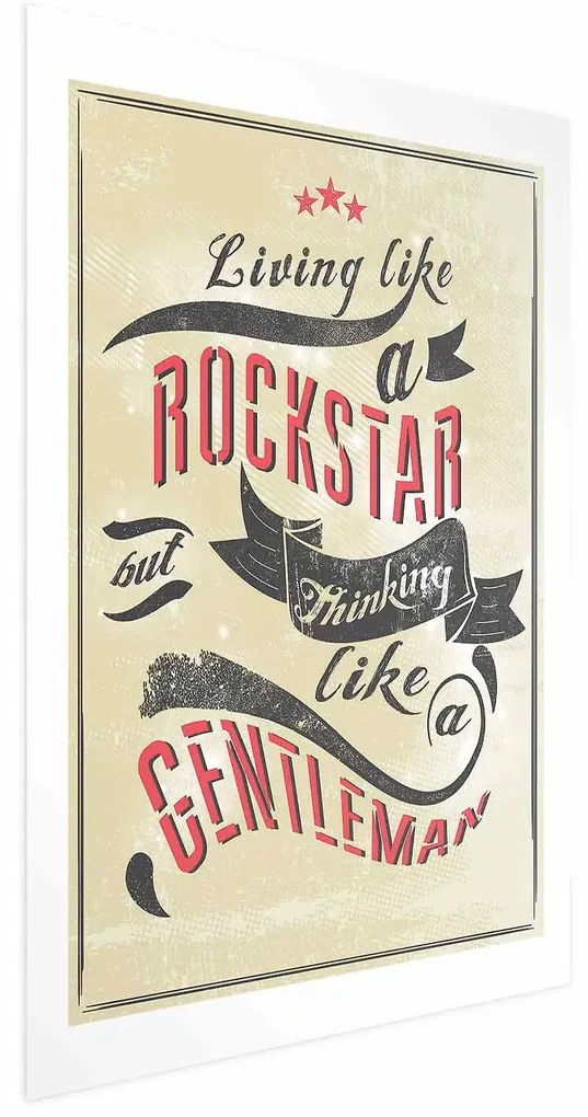 Plakat Rockstar 40x60 cm bez ramy z marginesem ARTGEIST B
