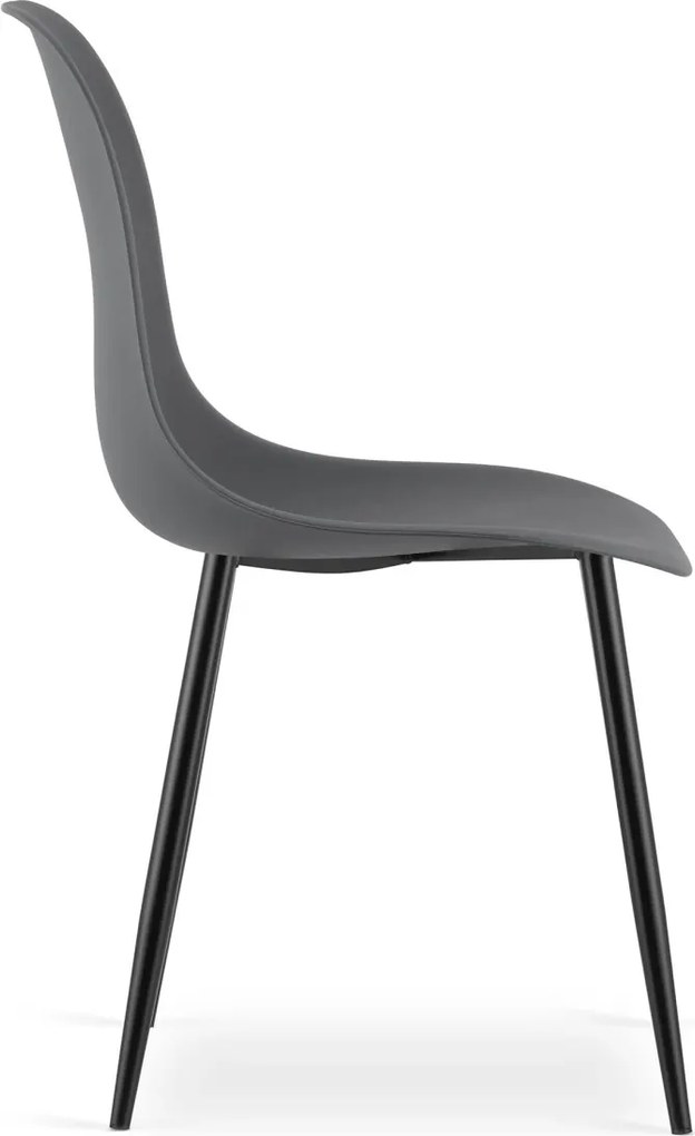 Krzesło OSAKA ciemnoszare z czarnymi nogami