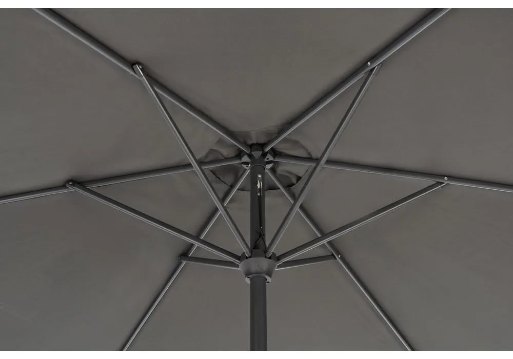 Czarny parasol ogrodowy ø 300 cm Roja – Rojaplast