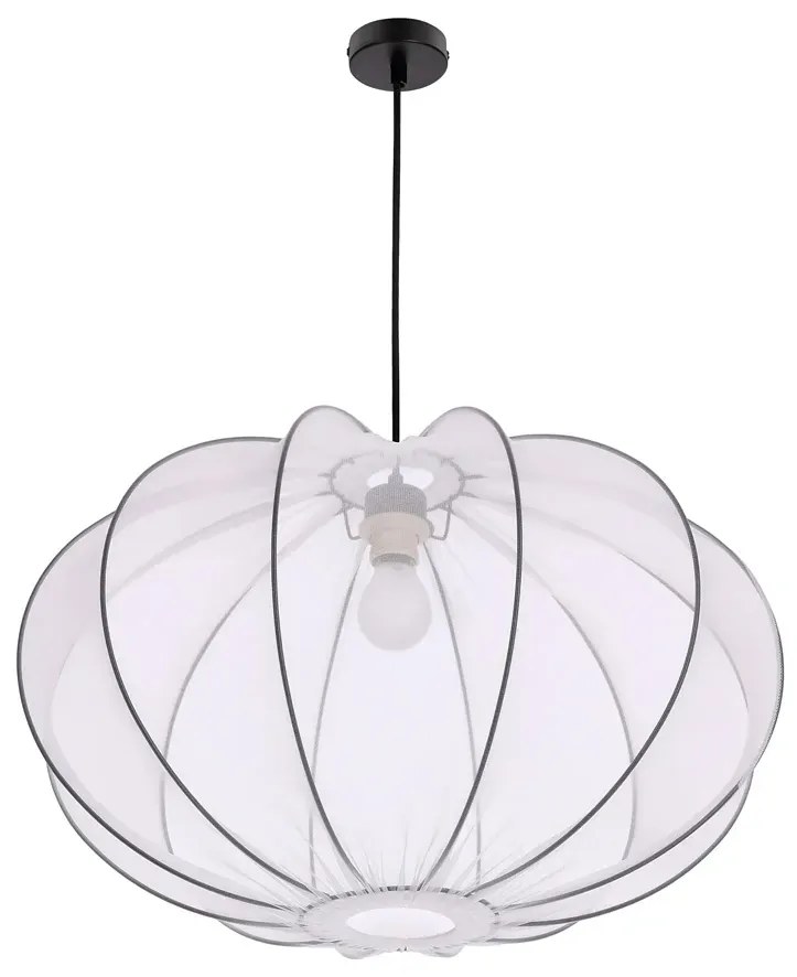 Biała lampa wisząca z abażurem - 90L D197 A3-C70