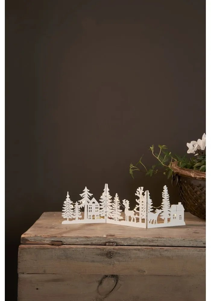 Biała dekoracja świetlna ze świątecznym motywem Fauna – Star Trading