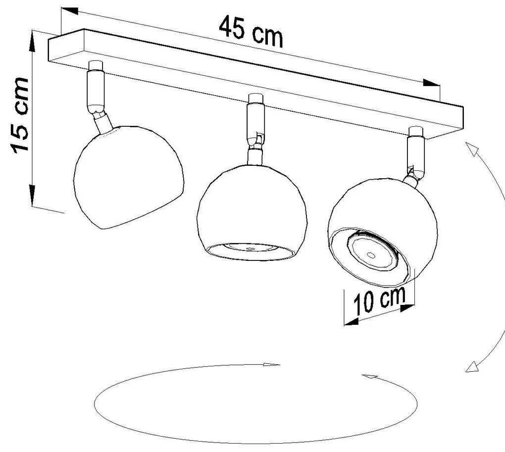 Minimalistyczny plafon regulowany M0-L50