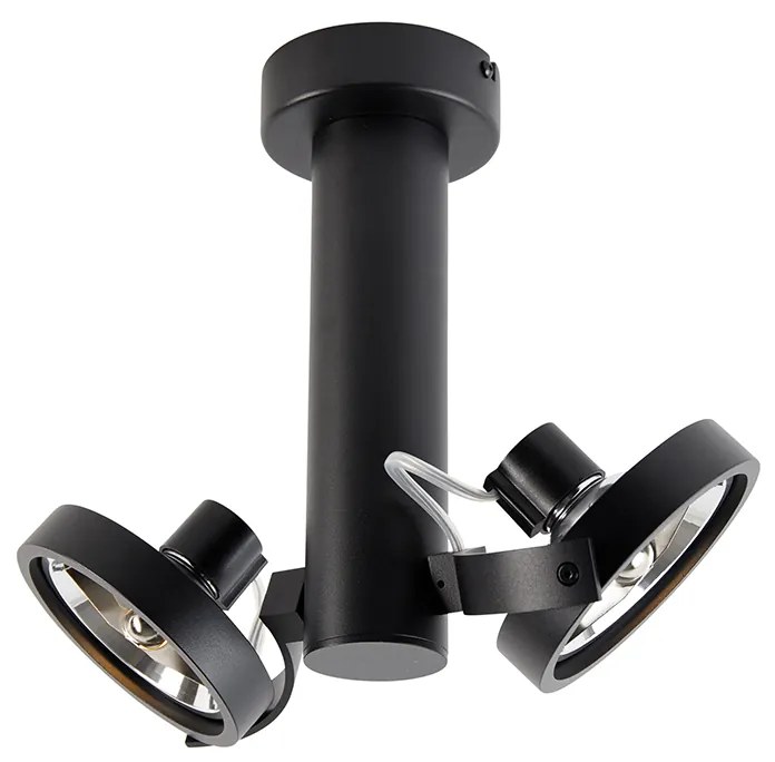 Nowoczesny reflektor czarny regulowany 2-punktowy - Goes