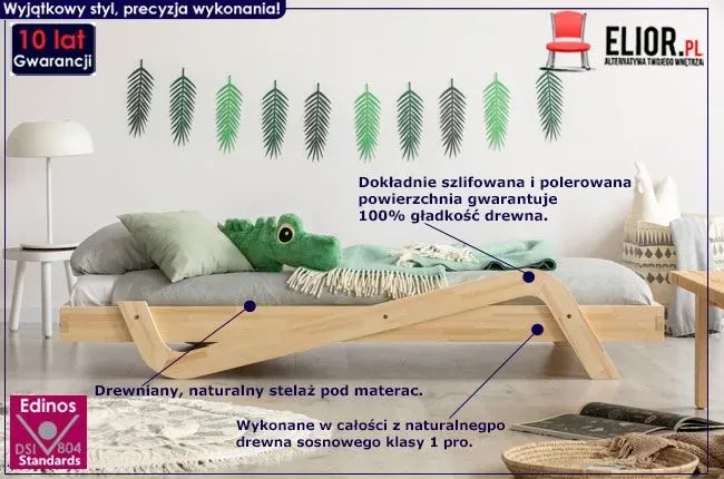 Drewniane łóżko dziecięce Malezo 2X - 24 rozmiary